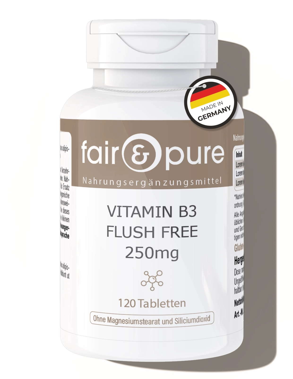 Vitamina B3 250mg Flush Free